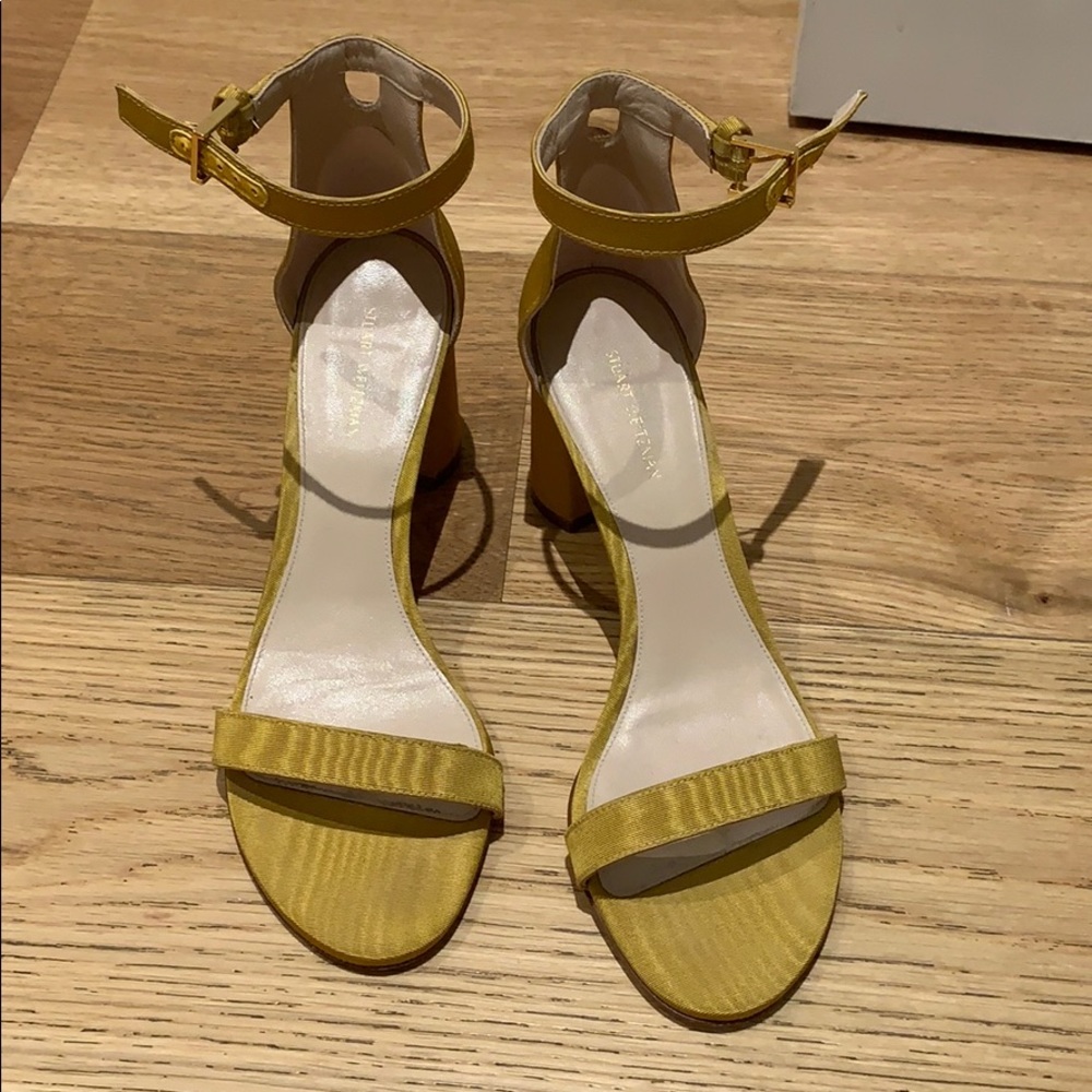 Yellow Stuart Weitzman sandals